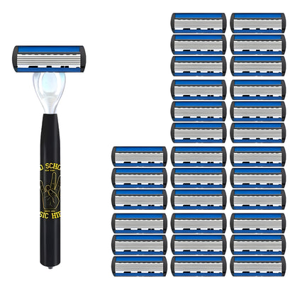 Men's Beard Shaver, 6-layers Blades Razors, Non Slip Handle, Replacement Blades, Men's Shaving Tools