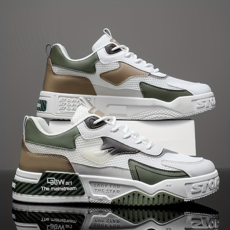 1 pair of Men's casual sports shoes, comfortable and fashionable on the feet, suitable for all seasons, suitable for outdoor travel, walking, and sports