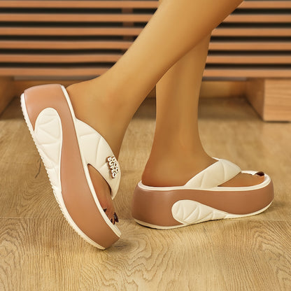 HBM910B Women's Summer Thick-Soled Outdoor Flip-Flops, Women Shoes