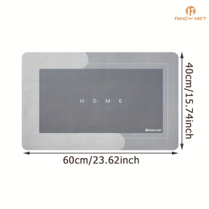 1pc Diatom Mud Kitchen Mat - 3.5mm Thick, 4.41LB/m², with Natural Rubber Base, Super Non-Slip & Scratch-Resistant Surface, Easy to Clean, Comfortable Standing Mat for Kitchens, Bathrooms, Entryways - Multiple Sizes Available, Kitchen Mats for Floor