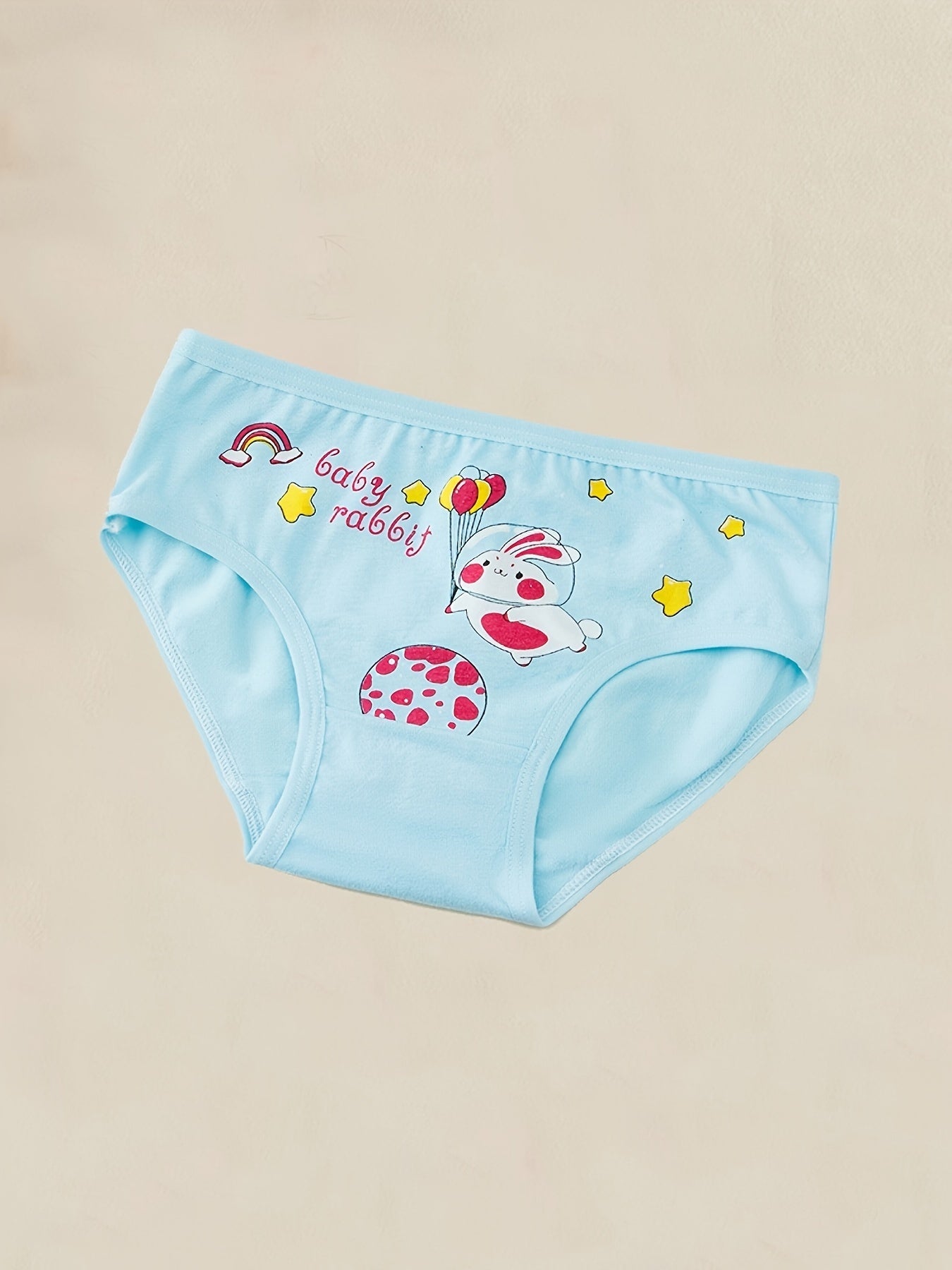 [8pcs Floral Panties Set] 8pcs Floral Print Cartoon Girl Triangle Panties, Mixed Colors Girls' Underwear Set