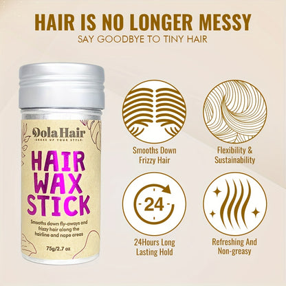 [Hair Wax Stick] Hair Wax Stick, Wax Stick for Hair Slick Stick, Hair Wax Stick for Flyaways Hair Gel Stick Non-Greasy Styling Cream for Fly Away & Edge Control Frizz Hair 2.7oz, Hair wax stick for Youngsters