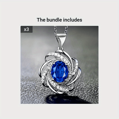 1pc of Stylish And Elegant Spiral Flower Pendant Necklace for Women, Exquisite Jewelry Gift for Valentine'S Day Or Weddings