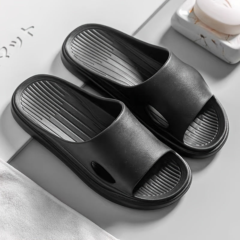 Home Relaxation, Summer EVA Slides - Lightweight, Non-Slip Indoor/Outdoor Slide Sandals in Yellow, Orange, And Black for Home, Bathroom, And Spa Use, Indoor Slippers
