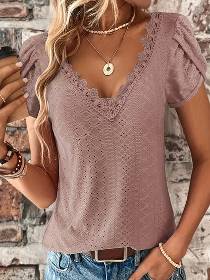 Lace V-Neck Top