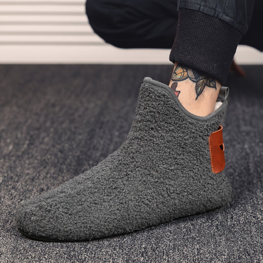 Men's Cozy Autumn/Winter Indoor Casual Slip-On Ankle Slippers with Anti-Slip Sole And Warm LiningSuitable for Men & Women