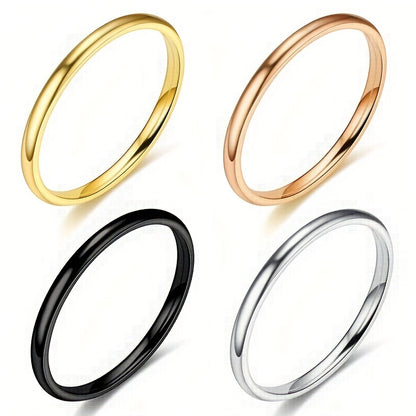 1pc 2MM Smooth Spherical Stainless Steel Ring
