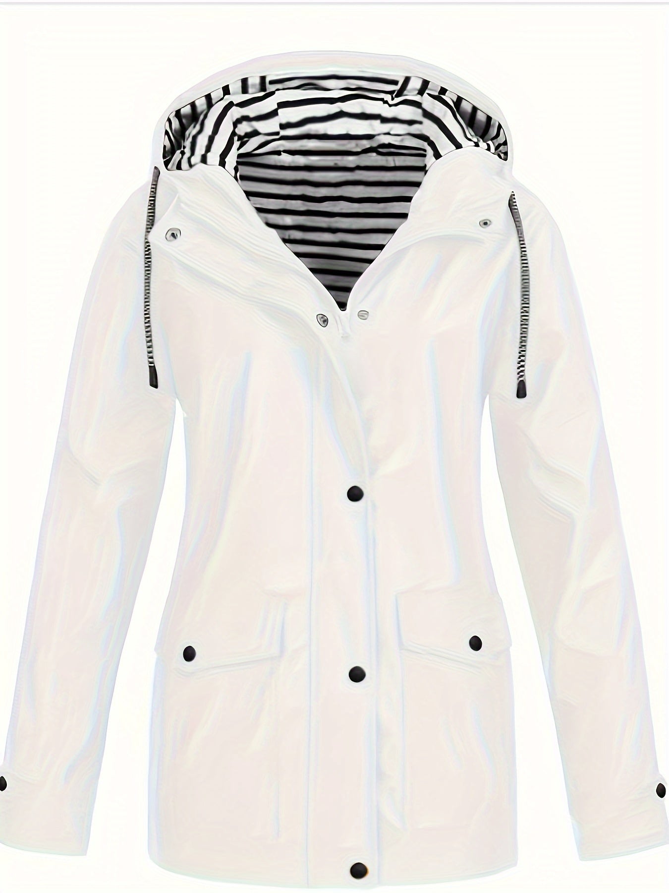 Women'S Hooded Long Sleeve Solid Color Casual Jacket | Fashionable and Versatile with and Pockets