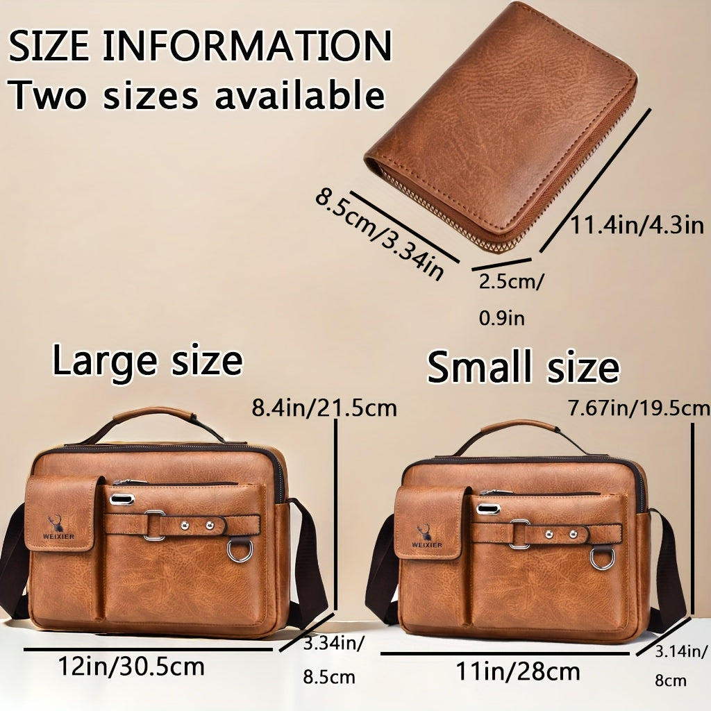 Men's Single-Shoulder Bag, Crossbody Bag, Business Messenger Bag, Shoulder Bag, Handbag, Casual Bag for Men