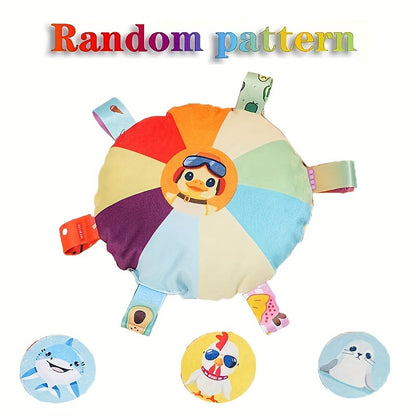One Plush Squeaky Dog Toy - Cartoon Pattern, Interactive Battery-Free Sound Toy Suitable for All Breeds, Durable Puppy Play and Training Game Accessories