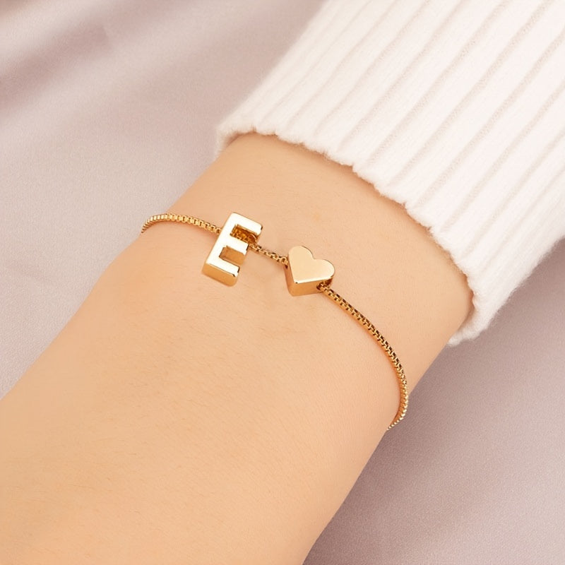 Letter Heart Bracelet