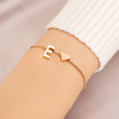 Letter Heart Bracelet
