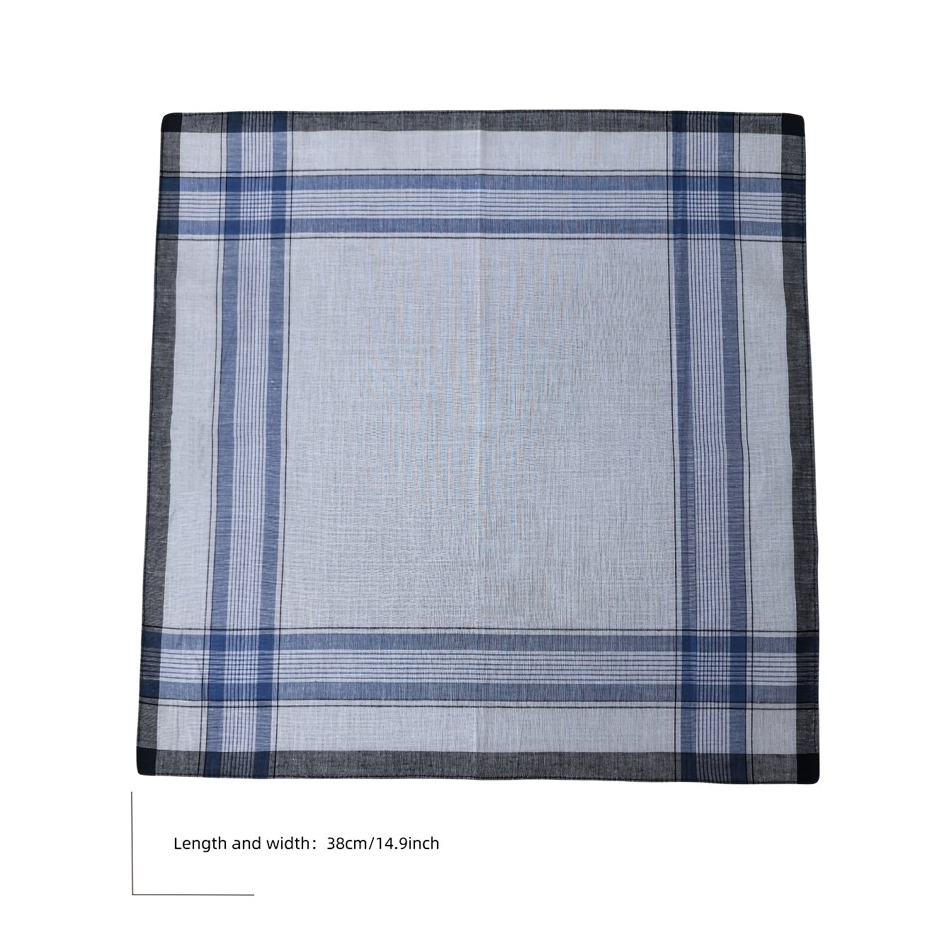 9pcs Cotton Handkerchief Retro Man's Handkerchief 14.9 Inches, Ideal choice for Gifts