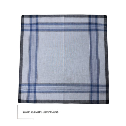 9pcs Cotton Handkerchief Retro Man's Handkerchief 14.9 Inches, Ideal choice for Gifts