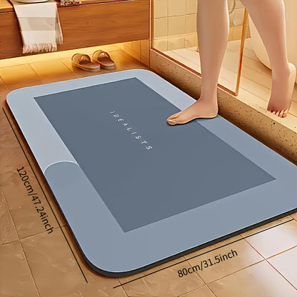 [Ultra-Absorbent | Quick-Dry] IMVE Diatomite Bath Mat - Ultra-Absorbent Quick-Dry Soft | Non-Slip Hypoallergenic Compact Portable for Shower Bathtub Door