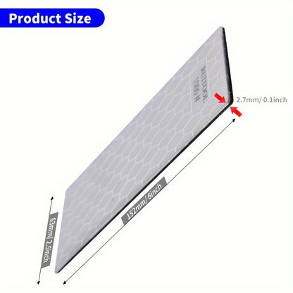 3pcs Diamond Sharpening Stone | Dry and Wet Grinding Whetstone Coarse/Fine Grit, Non-Slip Base Knife Sharpener 200/400/1000 Grit, Metal, RUITOOL Brand