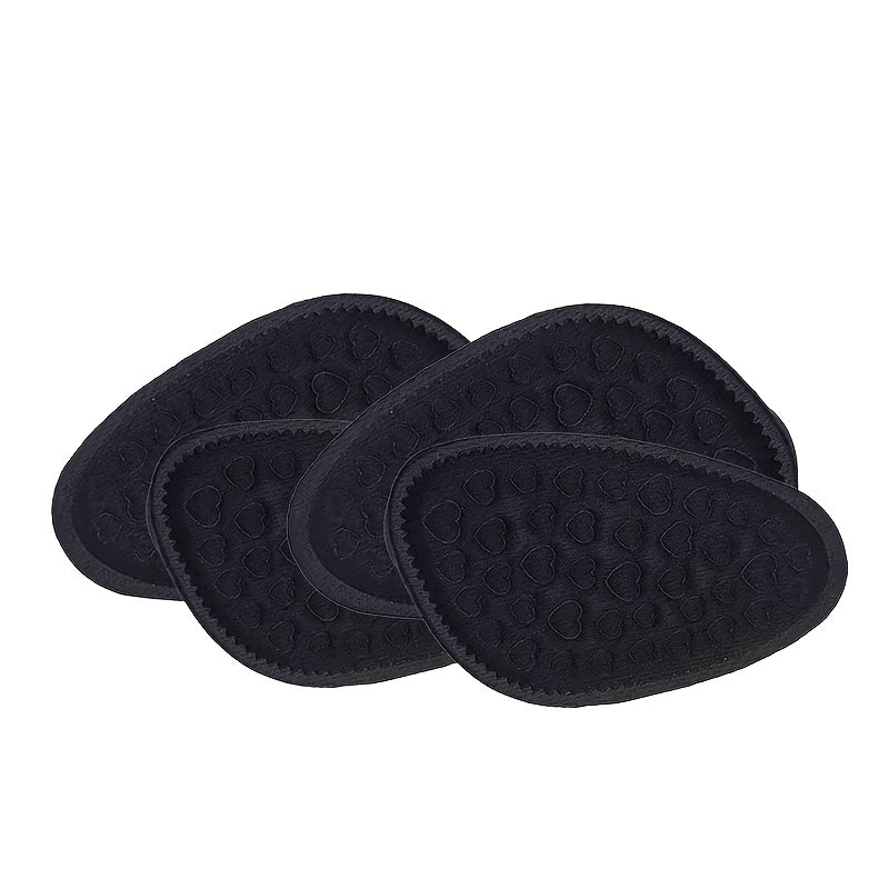 2/4pcs Soft Round-toe -relieving Insole with Heart-shaped Cushioning Pad, Non-slip, Suitable for High Heels and Casual Shoes.