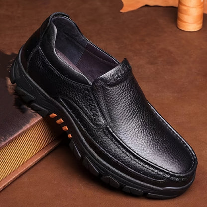 Men's Shoes, Dad Shoes, Large Size Men's Shoes for Ages 40 to 50, Casual Business Shoes for Elderly Men, Father's Soft-Sole Shoes, Men's Thick-Sole Shoes