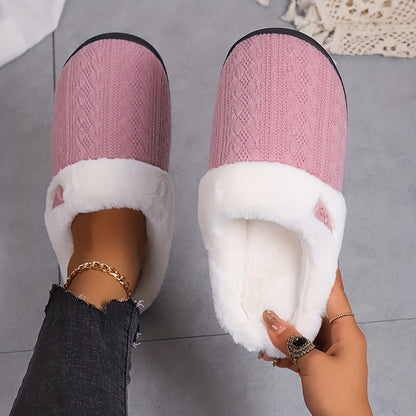Women'S Plush Slippers with Horn Buttons for Winter, Stylish And Warm for Home Use. Comfortable And Cozy Soft-Soled Fuzzy Shoes, Suitable for Couples for Indoor And Outdoor Wear., Women Shoes