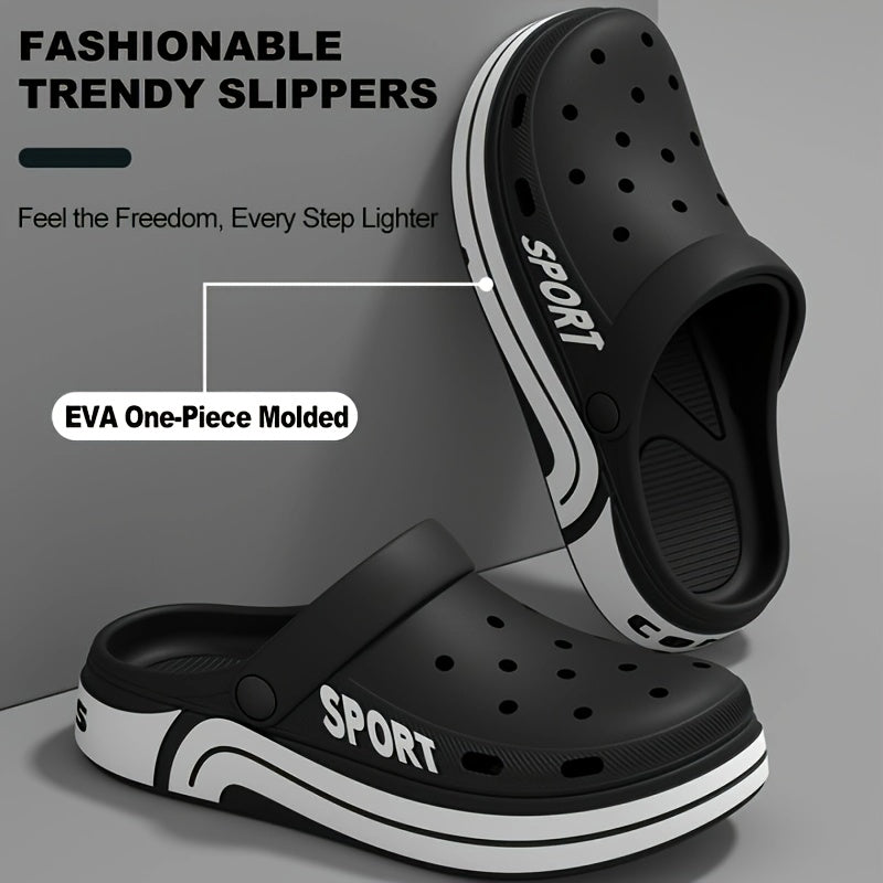 Men's EVA Thick-Soled Fashionable Versatile Trendy Durable Sporty Breathable Beach Shoes for Outdoor Wear