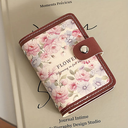 Ladies' Credit Card Holder with Multiple Slots, Exquisite Large Capacity Compact Wallet for Cards and IDs, Driver' License All-in-One Business Card Case