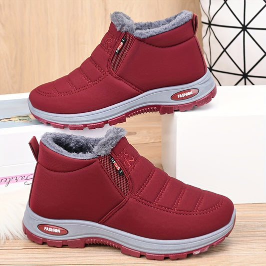Ultra-Warm Winter Boots Unisex - Thick Sole Snow Boots, Arctic-Grade Cold Weather Insulated Ankle Boots for Outdoor Hiking, Thermal Lock Technology with High-Density Lining, Solid Color Minimalist Design, Women Shoes