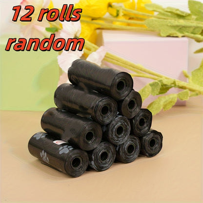 180pcs/12Rolls Thick Dog Poop Bags, Leak Proof Pet Waste Bag For Dog Outdoor Walking