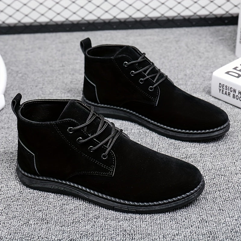 Men'S Casual Flat Shoes for Autumn, Stylish And Versatile Slip-On Sneakers with a Lightweight Soft Sole And Mid-Top Design
