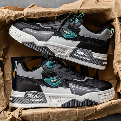 1 pair of Men's casual sports shoes, comfortable and fashionable on the feet, suitable for all seasons, suitable for outdoor travel, walking, and sports