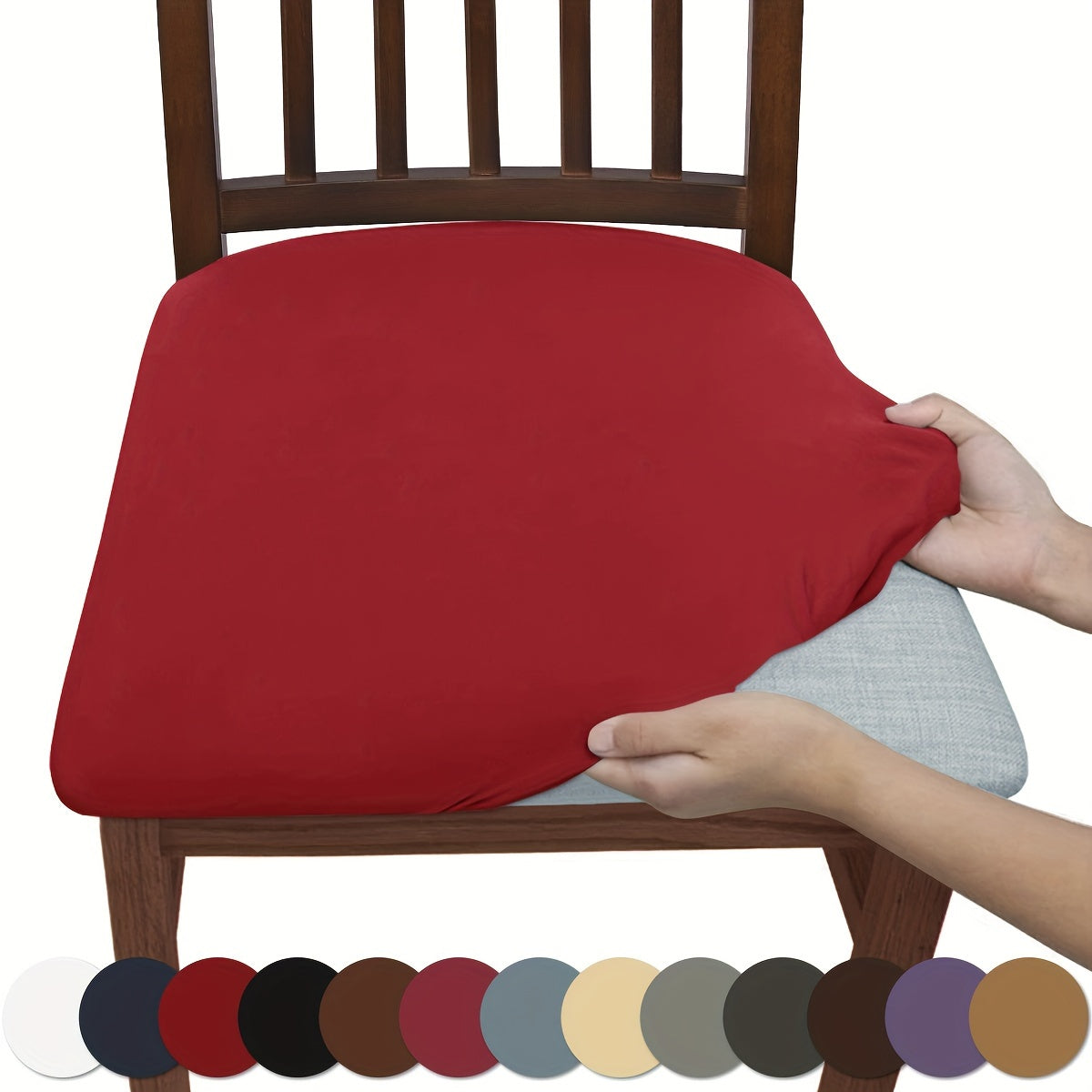 1pc of Solid Color Brushed High-Elastic Chair Cover, Easy And Elegant, Soft And Comfortable, And, Suitable for Protecting Chairs in Living And Dining Rooms (150Gsm)