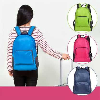 1pc Lightweight Foldable Backpack Travel Bag, Large Capacity Portable Rucksack For Women Men Outdoor Sports Hiking Camping Mountaineering, Ideal Christmas, Halloween and Thanksgiving gifts