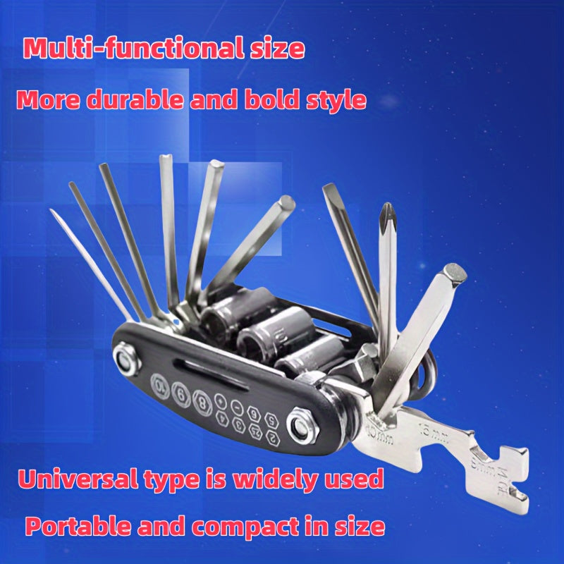 Portable Folding Pocket Tools, a Versatile Screwdriver Set, And a Multifunctional Hex Key Wrench Set. Household Repair Tools And Bicycle Maintenance Tools