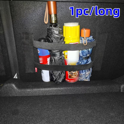 Black 1/2pcs/4pcs Car Trunk Storage Box | Magic Tape, Universal Fit for Plush and Various Sizes, Includes Small H, Large H, L, XL, Long and Short Tapes