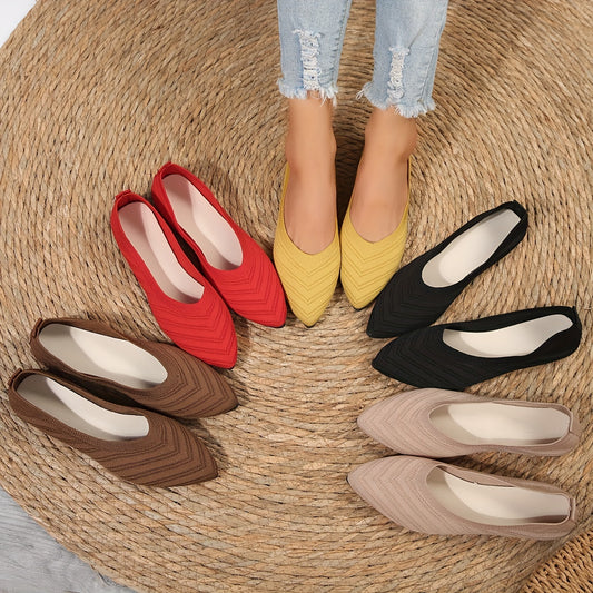 Cross-Border Women'S Fashionable Casual Pointed Flats, Women Shoes