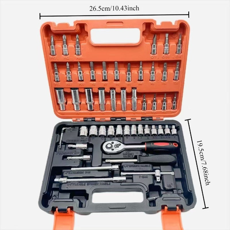 216pcs & 94pcs & 53pcs & 46pcs Repair Tool Set with Storage Box, Suitable for Car Repair, Home Repair, Repair Accessories for Professionals and DIY Enthusiasts