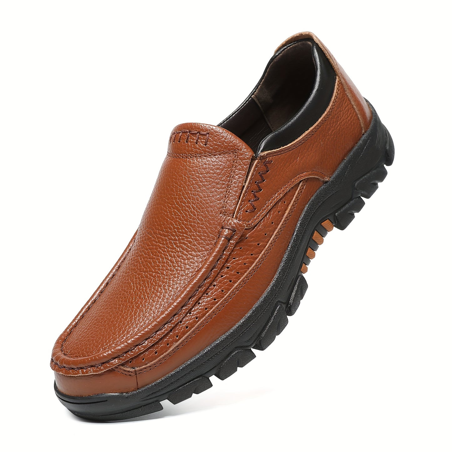 Men's Shoes, Dad Shoes, Large Size Men's Shoes for Ages 40 to 50, Casual Business Shoes for Elderly Men, Father's Soft-Sole Shoes, Men's Thick-Sole Shoes