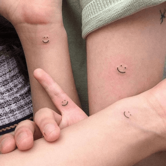 Simple Smile Tattoo Sticker Finger Temporary Tattoo