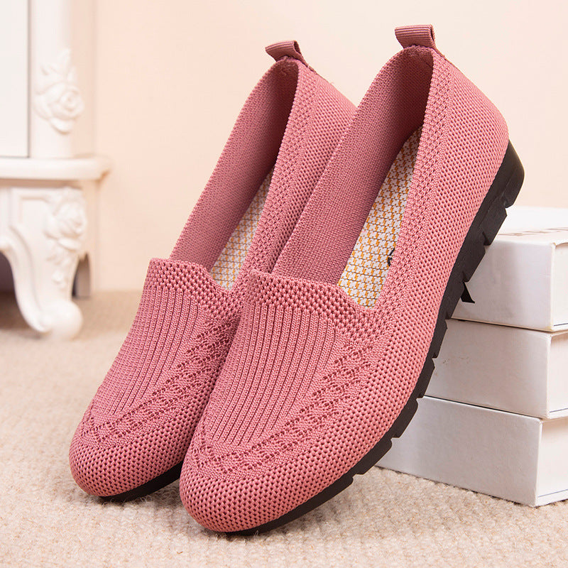 Women's Summer Mesh Casual / Breathable Flat Shoes, Comfortable Lightweight Slip-on Loafers with Fabric Upper and Rubber Sole, Women Shoes