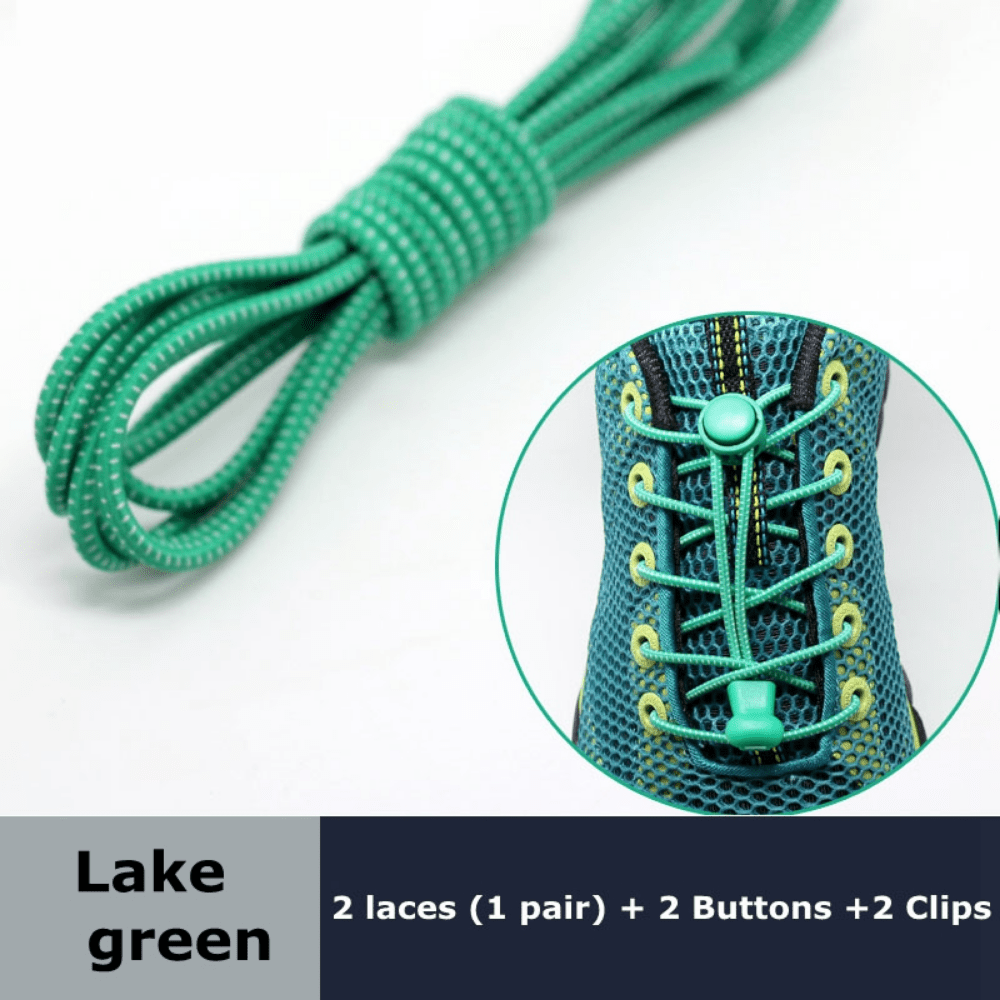 Shoelace 1 Pair Round Elastic Shoelaces Suitable For Various Shoe Accessories No Tie Shoelace Fixed Stretching Locking Lazy Laces