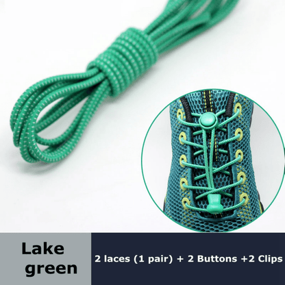 Shoelace 1 Pair Round Elastic Shoelaces Suitable For Various Shoe Accessories No Tie Shoelace Fixed Stretching Locking Lazy Laces