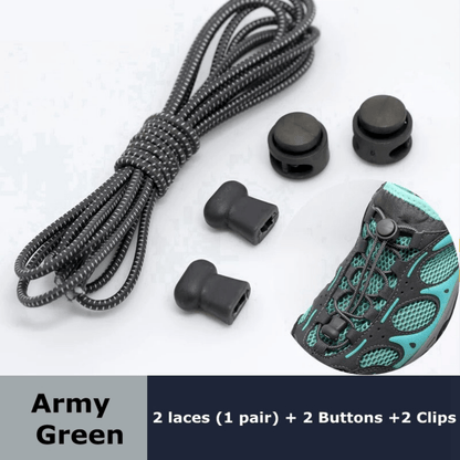 Shoelace 1 Pair Round Elastic Shoelaces Suitable For Various Shoe Accessories No Tie Shoelace Fixed Stretching Locking Lazy Laces