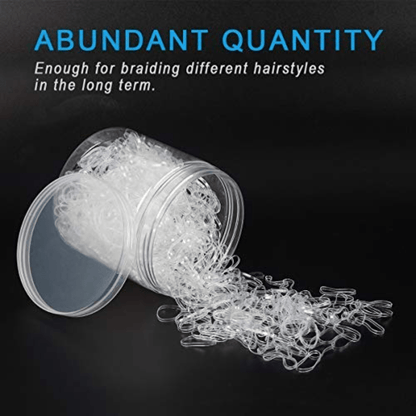1500pcs Disposable Hair Ties - High Elastic Rubber Bands for Hair Styling & Additions