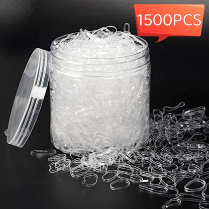 1500pcs Disposable Hair Ties - High Elastic Rubber Bands for Hair Styling & Additions