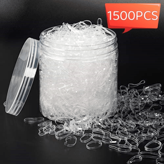 1500pcs Disposable Hair Ties - High Elastic Rubber Bands for Hair Styling & Additions