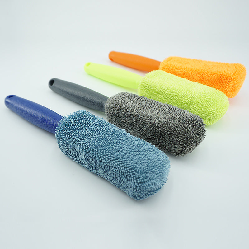 [Durable Build] Portable Car Wash Brush with Ergonomic Handle – Lightweight Polyester Rim Cleaning Tool for Efficient Auto Detailing, Wheel Care Accessory, Car Wash Equipmen