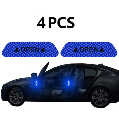 [Reflective Warning Stickers] 4PCS Easy-to-Apply Car Door Reflective Warning Stickers: Increase Visibility & Safety
