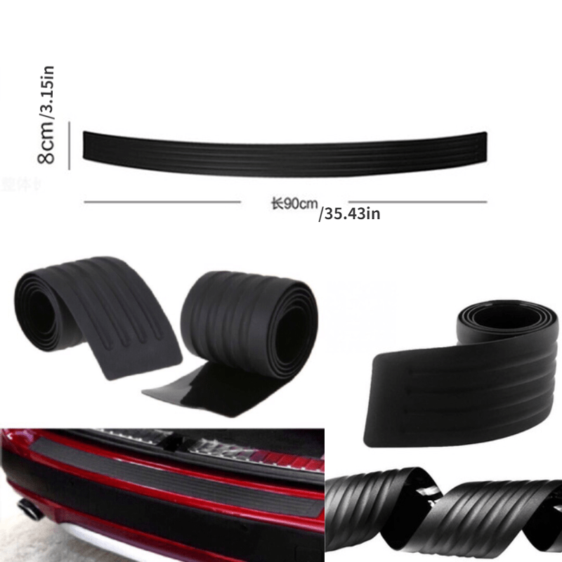 Universal Rear Bumper Protection Sticker for Cars, Designed to Cover The Trunk Sill with Rubber Strips And Anti-Scratch Pads As Accessories.