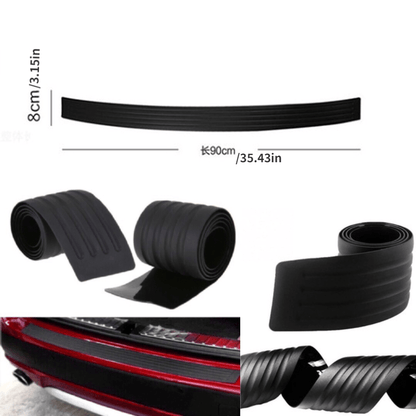 Universal Rear Bumper Protection Sticker for Cars, Designed to Cover The Trunk Sill with Rubber Strips And Anti-Scratch Pads As Accessories.