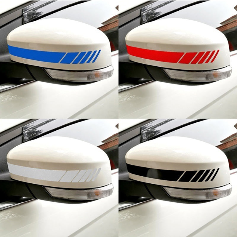 2pcs Rear View Mirror Stickers Car Styling PET Car Sticker Rearview Mirror Side Decal Stripe Car Accessries Car Stickers
