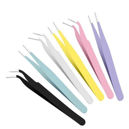 [Stainless Steel Tweezers] Stainless Steel Tweezers | Professional-Grade for Jewelry Making, Epoxy Resin, Beading & Crafting - Precision Tips, Metal for Resin Mold, Wax Removal, DIY Handmade Accessories (Ideal for Beginners & Expert Crafters)